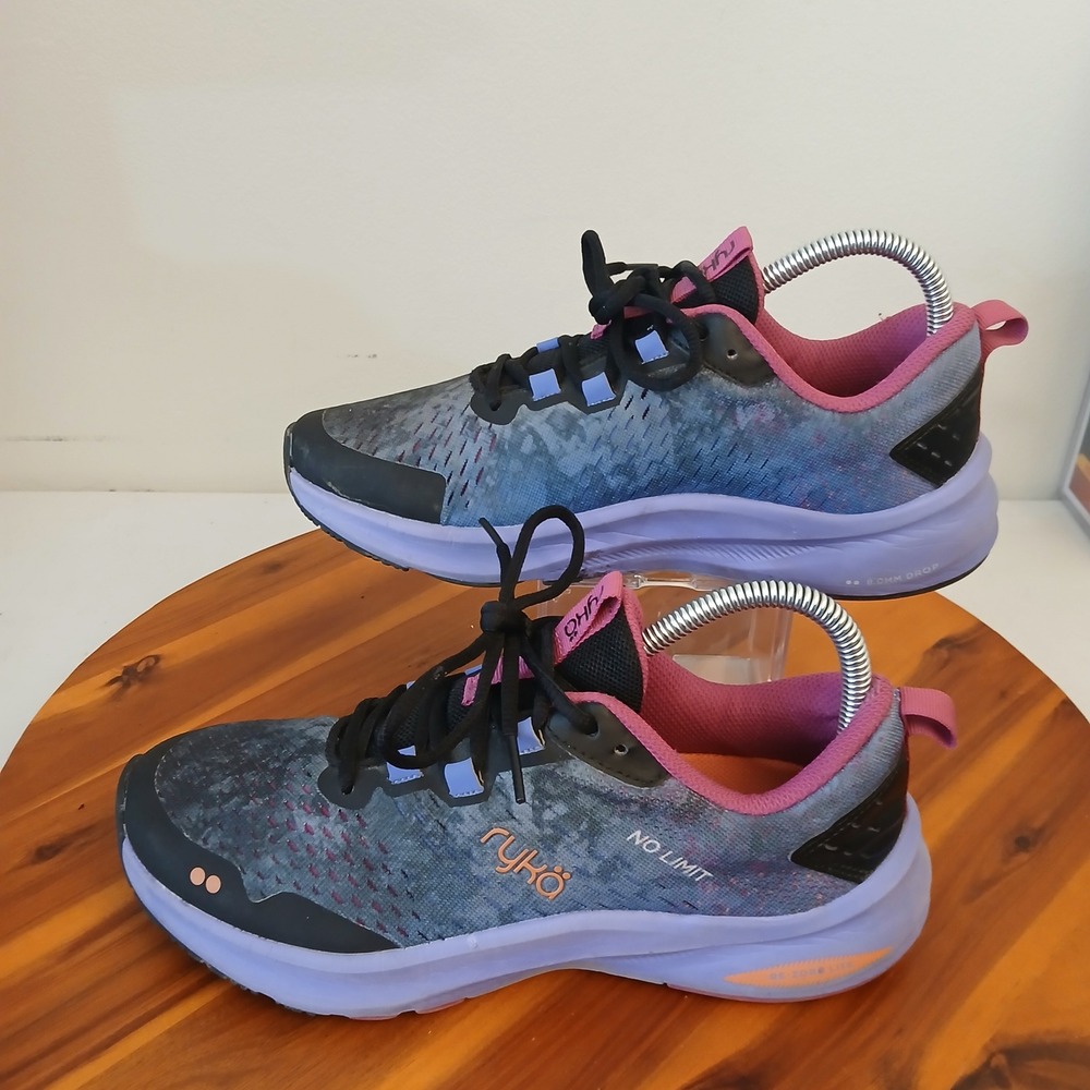 Ryka No Limit Womens 7.5M Blue Purple Running Shoes Sneakers G8108M1400